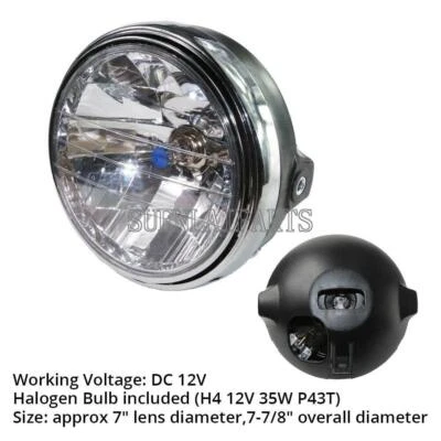 Lámpara de faro de moto de 7" para Honda CB400 CB400F CB500 CB500F Nighthawk 250 Foto 1 de 4