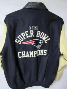 Giacca in pelle Patriots Medium 3 Time Super Bowl Champions Lana B1 162 - Foto 1 di 6