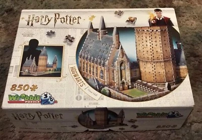 Quebra-cabeça 3D Harry Potter Hogwarts Great Hall Wrebbit 2018 850 peças — faltando 1 - Imagem 1 de 4
