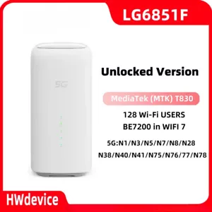 Fiber Home 5G CPE PRO LG6851F WiFi 7 BE7200 NFC Wireless Router, 2GB 2.5G Ports - Picture 1 of 15