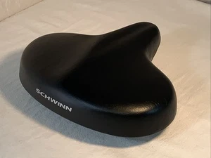 Sedile bicicletta Schwinn Boulder Co USA grande grande XL cuscino cruiser bici nero 7146 - Foto 1 di 24