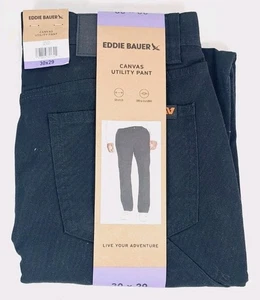 Eddie Bauer Men’s Canvas Utility Stretch Pants, Black, Size 30x29 - Picture 1 of 4
