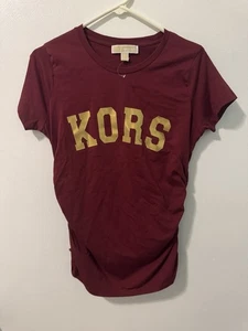 NWOT Michael Kors Maroon Tee, Size M - Picture 1 of 5
