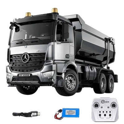 Metal DoubleE E590 003 6X6 1/20 RC Dump Truck Electric Lifting Tipper RTR Model - Image 1 of 4
