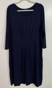 Talbots Kleid 1X Blau Midi Büro Profi Wissenschaft Minimalistisch Herbst Brunch - Bild 1 von 10