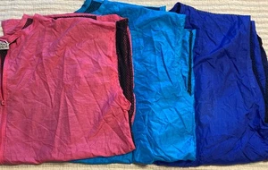 Vintage Stylist Wear Nylon Friseur Weste Netzrücken 3 Stück rosa, blau, dunkelblau XXL - Bild 1 von 18