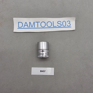 Snap-On Tools 3/8" Dr. 14mm Metric 6 Point Shallow Chrome Socket FSM141 USA - Picture 1 of 6