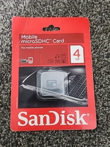 New - SanDisk MicroSD 4GB - Class 4 - MicroSDHC Card - SDSDQ-004G-A11M - Picture 1 of 4