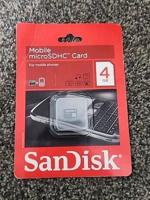 New - SanDisk MicroSD 4GB - Class 4 - MicroSDHC Card - SDSDQ-004G-A11M - Image 1 of 4