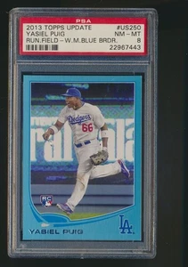 2013 TOPPS UPDATE BLUE BORDER ROOKIE PSA 8 YASIEL PUIG DODGERS - Picture 1 of 1