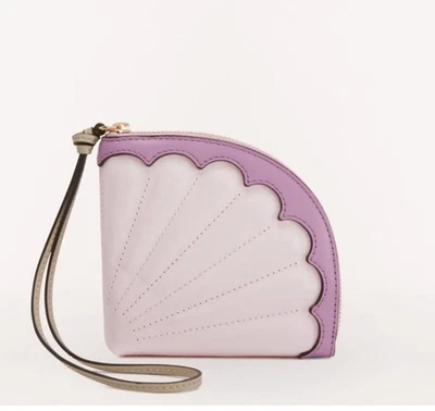 Cartera Furla Allegra festoneada rosa y púrpura NUEVA CON ETIQUETAS Foto 1 de 4