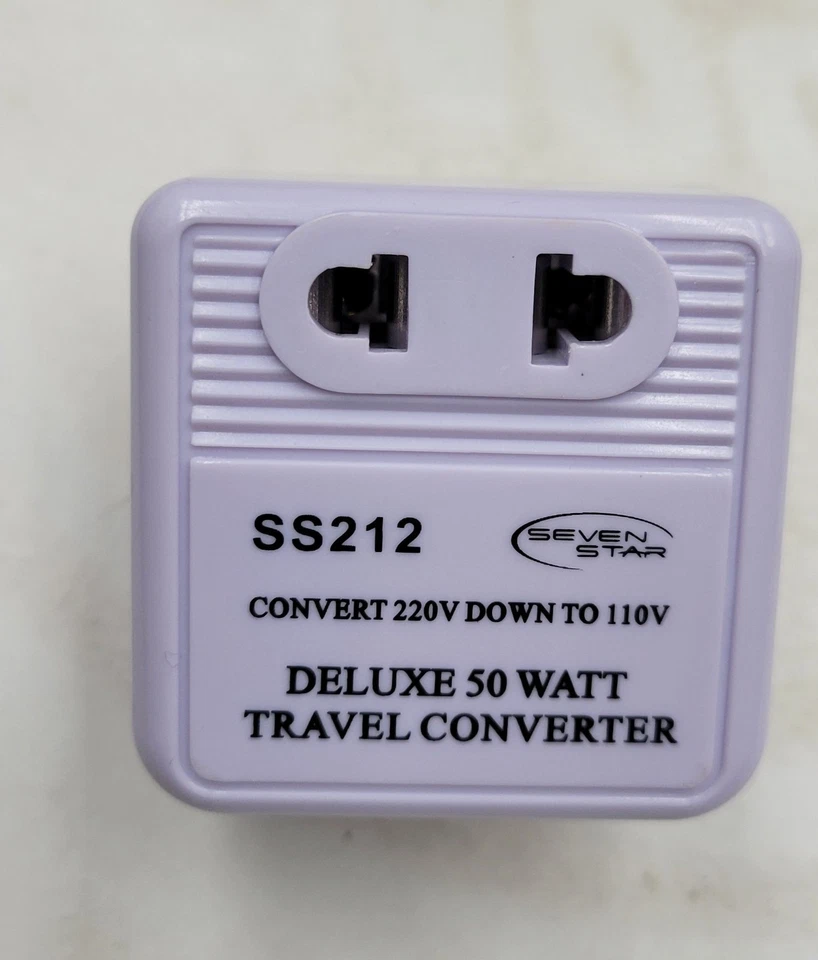 Seven Star 50w Step Down Transformer Voltage Converter Watt SS212 Round Pin