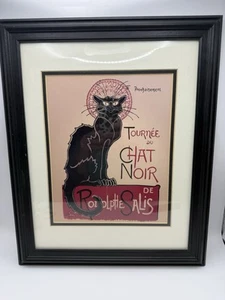 Canvas Tournée Du Chat Noir Print Framed - Picture 1 of 3