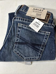 Ariat M8 Gage Modern Slim Leg Mens Jeans 28x32 Silverton Western Cowboy New - Picture 1 of 12