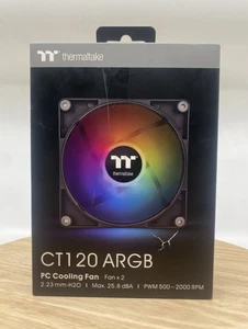 Thermaltake - CT 120 ARGB Sync 120mm Cooling Fan w/ Daisy-Chain Design - 2 Pack - Afbeelding 1 van 10