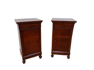 Coppia di comodini Luigi Filippo - noce - 800 - mobiletto cappuccino Carlo X - Foto 1 di 18