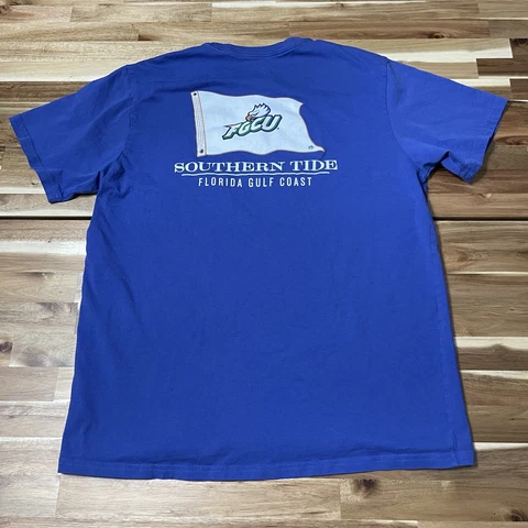 Florida Gulf Coast Eagles Shirt Mens Large Blue Southern Tide The Skipjack Cover