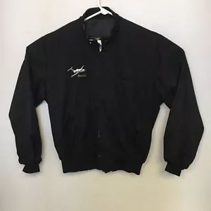 Beechjet Black Full Zip Jacket Mens Large Beech Aircraft Jet Plane Pilot - Picture 1 of 7