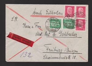 Brief DR Mi.2x 411, 3x 414 per Eilboten von Berlin- Zehlendorf 1931 gelaufen - Imagen 1 de 1