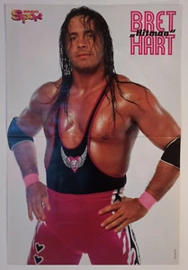 Bret "Hitman" Hart / Andreas Herzog 1995 Bravo Sports Poster 41 x 28 cm RARE - Picture 1 of 2