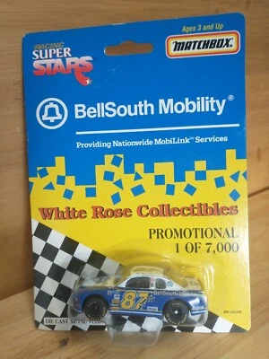 Chevy Matchbox White Rose 1/64 NASCAR diecast #87 Bell South Joe Nemechek 1995 Foto 1 de 4