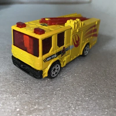 C81 Matchbox Dennis Sabre Fire Engine Fire Brigade Yellow Toy Model Car UB 75mm - Image 1 of 4