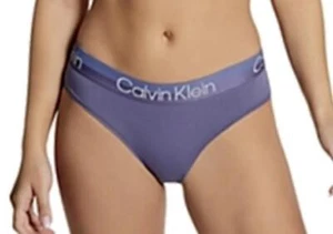 CALVIN KLEIN Modern Structure Cotton Bleached Denim Hipster Panty Womens Sz XS 4 - Picture 1 of 11