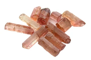 8.24 Gram ELEVEN Natural Golden Peach Pumpkin Gemstone Facet Tourmaline Rough  - Picture 1 of 2