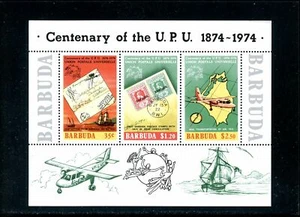 LOT 81495 MINT NH BARBUDA SOUVENIR SHEET CENTENARY OF UPU 1874 - 1974 - Picture 1 of 1