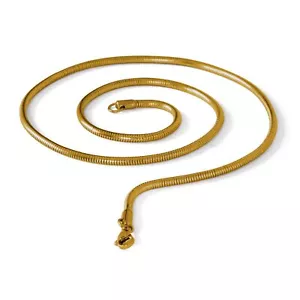 Schlangenkette Edelstahl Halskette golden Damen Schmuck vergoldet Kette 41-76cm - Bild 1 von 15