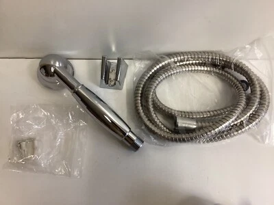 Handbrause Nostalgie Chrom, Brauseschlauch, Brausehalter, Brausekopf, Retro - Bild 1 von 4