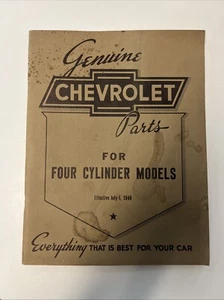 Genuine Chevrolet 1940 Parts Catalog Four Cylinder Models 74 Page Manual - Picture 1 of 5