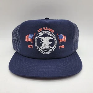 Cappello Vintage National Rifle Association NRA 125 Anni 1871 1996 Snapback Trucker - Foto 1 di 8