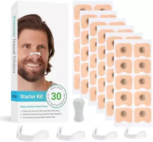60 Count Breathing Nasal Strip, Breathing Nose Magnets, Anti-Snoring Sleep Nasal - Picture 1 of 12