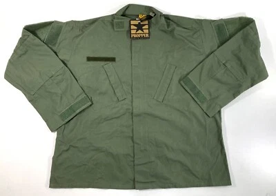 全新带标签 2X-LARGE 常规 OLIVE PROPPER F5424 TAC.U 外套 OLIVE 带名称条纹 2XL REG — 第 1/3 张图片