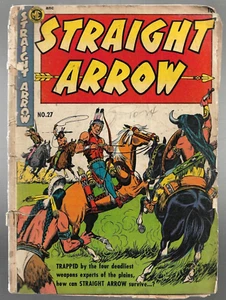 Straight Arrow #27 Magazine Enterprises 1952 POOR Powell Art - Picture 1 of 2