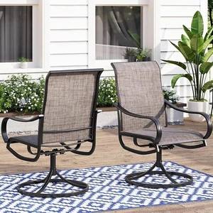 2Pcs Outdoor Swivel Rocker Patio Chairs Garden Backyard Outdoor Furniture Chairs - Picture 1 of 11
