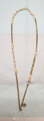 Colar Ann Taylor corrente corda tom dourado amarelo geração caixa branca 14" declaração - Imagem 1 de 4