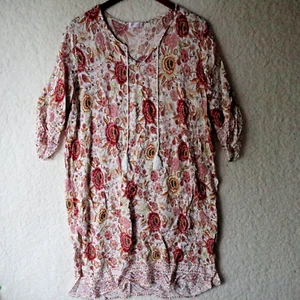Vestido sin solero con borla estampada estilo Cottage Core sensación ligera XXL - Imagen 1 de 8