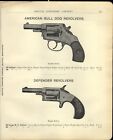 1900 Paper Ad American Bull Dog Revolver Defender Rim Fire Cartridges Shot Blank