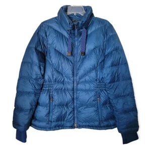 Piumino d'oca ATHLETA Banner Peak blu donna taglia large Petite imbottito trapuntato - Foto 1 di 12