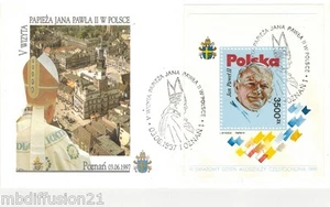 1997-FDC 1°JOUR//BLOC TIMBRE**VATICAN-JEAN-PAUL II - POZNAN - Mi/BL 113 - Imagen 1 de 1