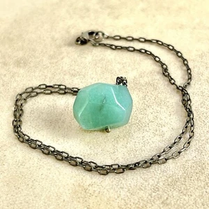 Green Aventurine Handmade Crystal Stone Necklace, Natural Gemstone Pendant - Picture 1 of 5