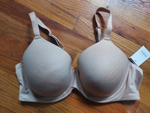 Reggiseno con ferretto Auden Superstar beige completo nuovo con etichette taglia 46DD - Foto 1 di 4