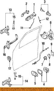 Herrajes de cerradura de puerta delantera contorno Ford OEM 95-12 - bisagra inferior 7L8Z7822811A - Imagen 1 de 1