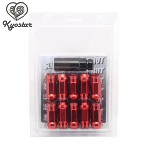 For Honda Toyota 20P 48mm Extended Steel Tuner Open End Wheel lug Nut M12x1.5mm - Picture 1 of 4