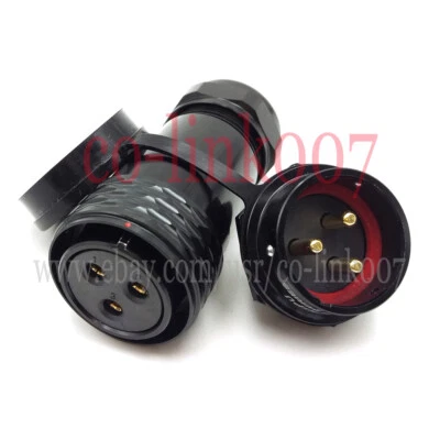 WEIPU SA28 3pin waterproof Plug Socket,LED Light Cable Automotive Connector IP67 - Image 1 of 4