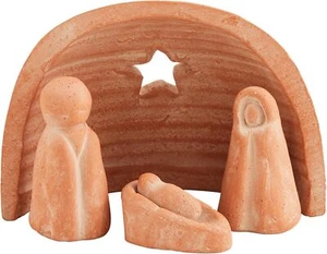 Mud Pie Terra Nativity Table SITTERS, Dark Orange,Nativity Items - Picture 1 of 1