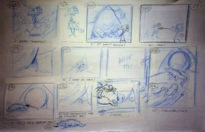 Disney 101 Dalmatians: The Series 1997 Hand-drawn Animation ProductionStoryboard - Imagen 1 de 2