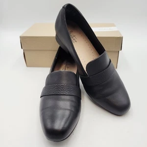 Clarks Juliet Ariel Pumps Damengröße 8 M schwarz Leder Halbschuhe Slipper Schuhe - Bild 1 von 11